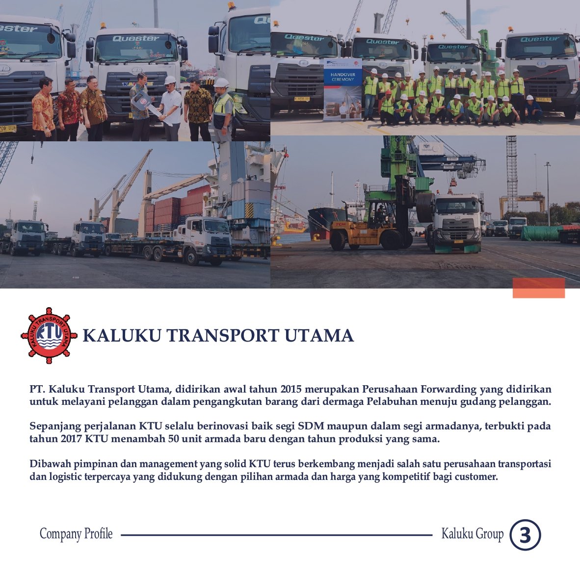 Truk Fuso Canter diparkir dan siap untuk pengiriman